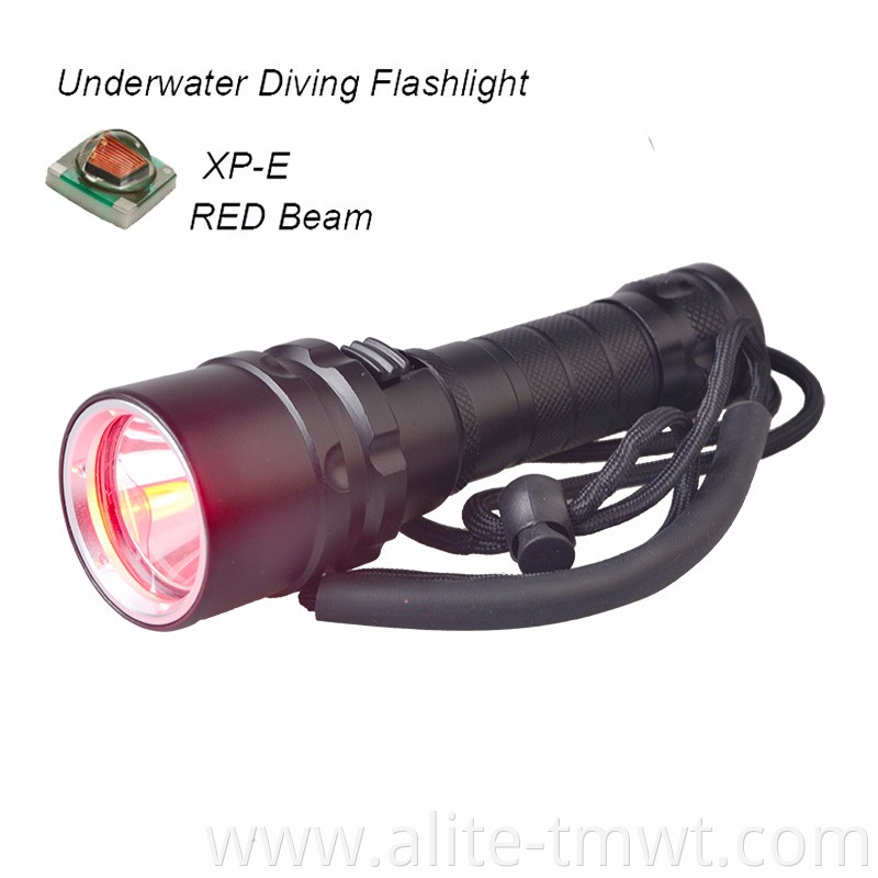 1000 lumen Scuba Torch Powerful XM-L2 T6 Led Red Yellow UV Diving Flash light